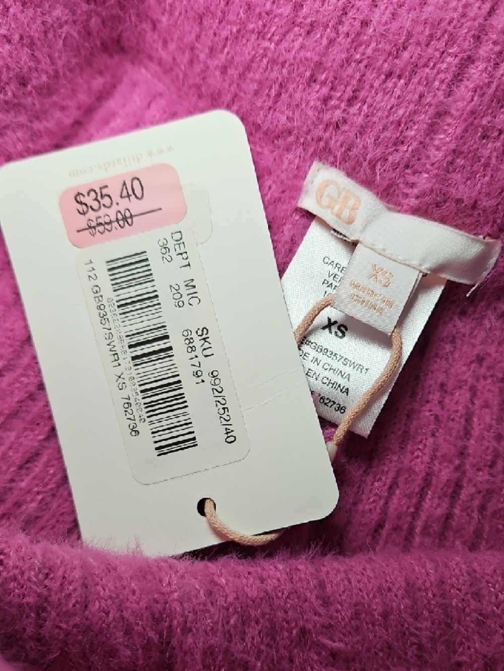 Pink Fuzzy Knit Flare Leg Ribbed Sweater Knit Lounge Pants New XS - Picture 6 of 7